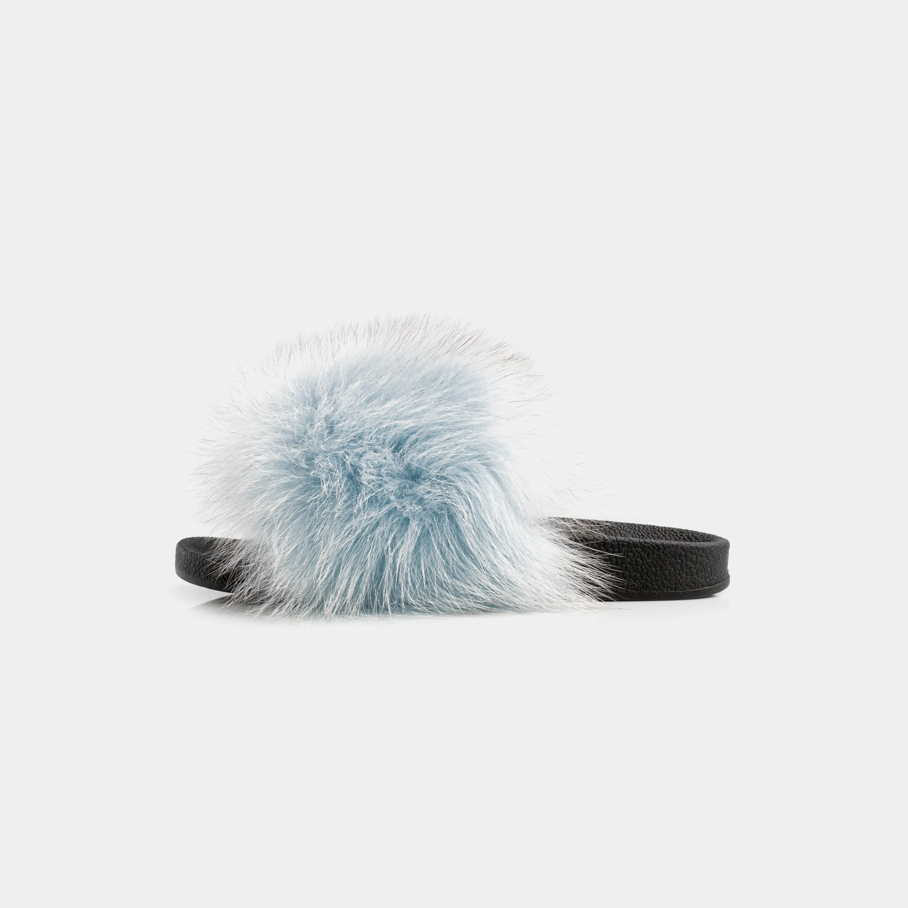 St. Moritz - Slipper With Light Blue Fox Fur