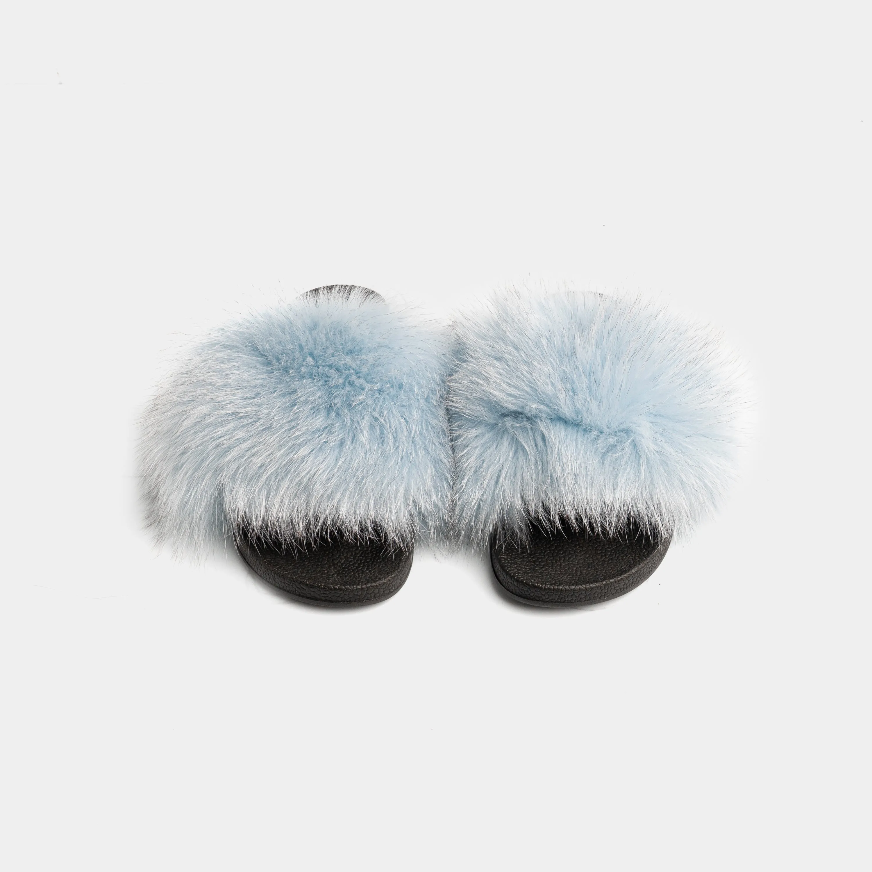 St. Moritz - Slipper With Light Blue Fox Fur