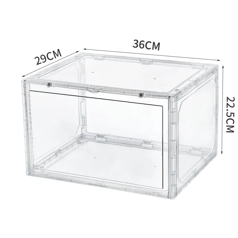 Stackable Clear Sneaker Shoe Box Organizer with Lids 5pack