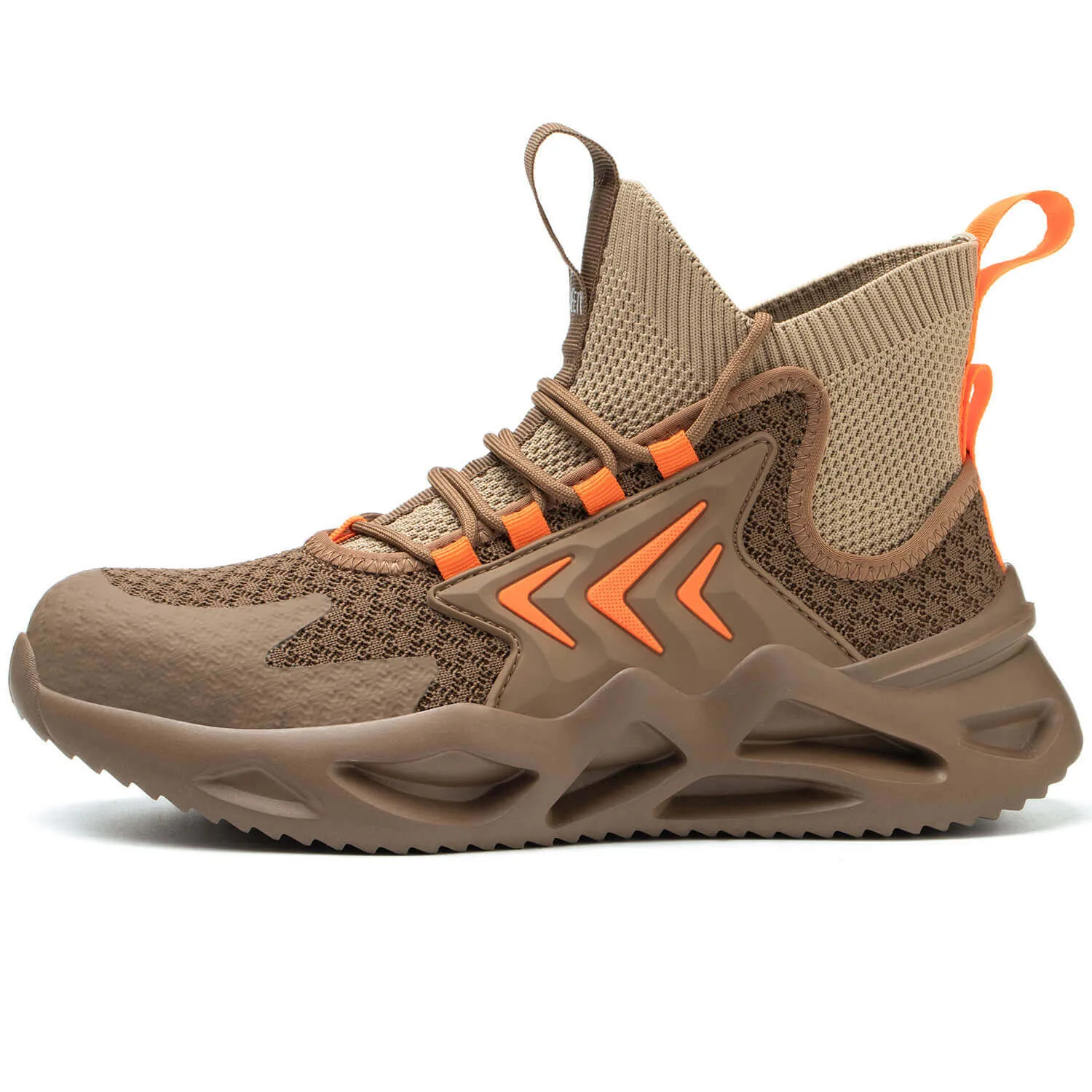 Steel Toe Athletic Mid Safety Boot Wheat Orange ABL99 KhaKI