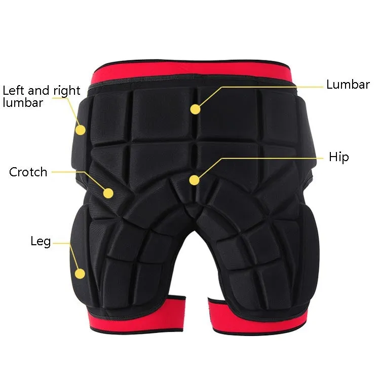 SULAITE Roller Skating Protective Equipment Fishing Pants Outdoor Sports Drop Diaper Pants Protective Gear, Size: M(Black)