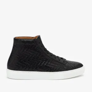 TAFT Black Woven Hightop Sneaker