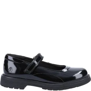 TALLY Girls Touch Fasten Shoes Black Patent