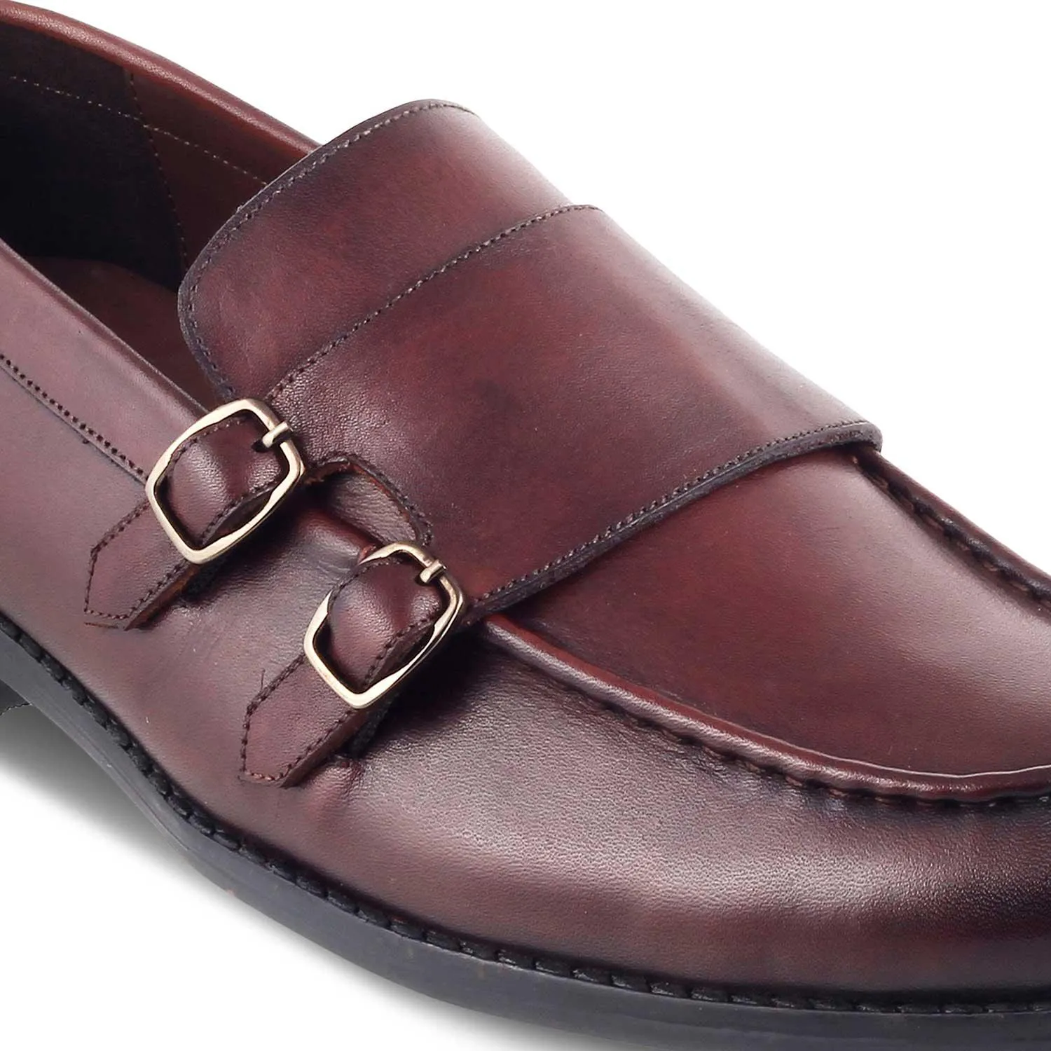 The Bondy Brown Men's Double Monk Shoes Tresmode