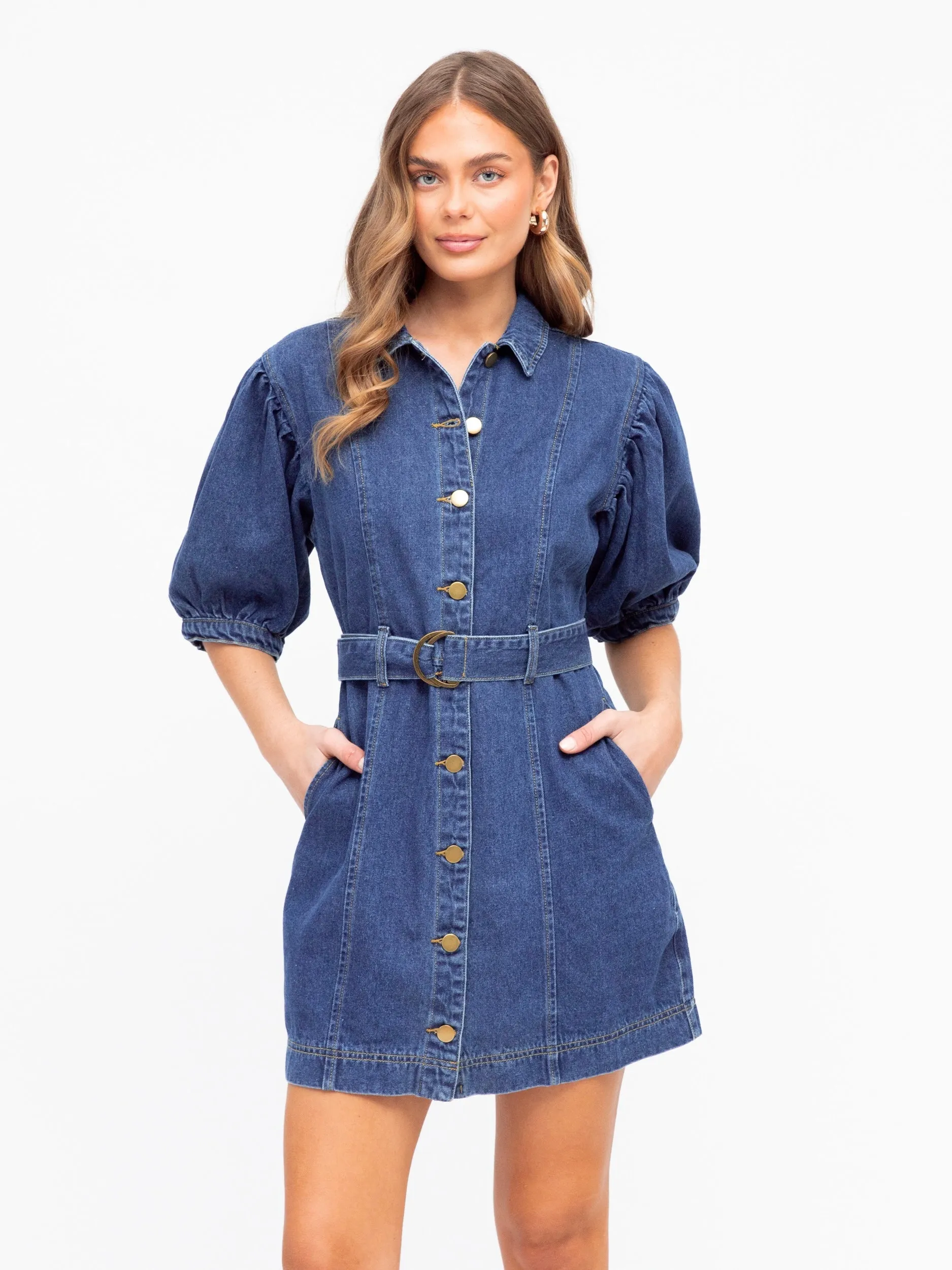 The Echo Denim Dress - Denim