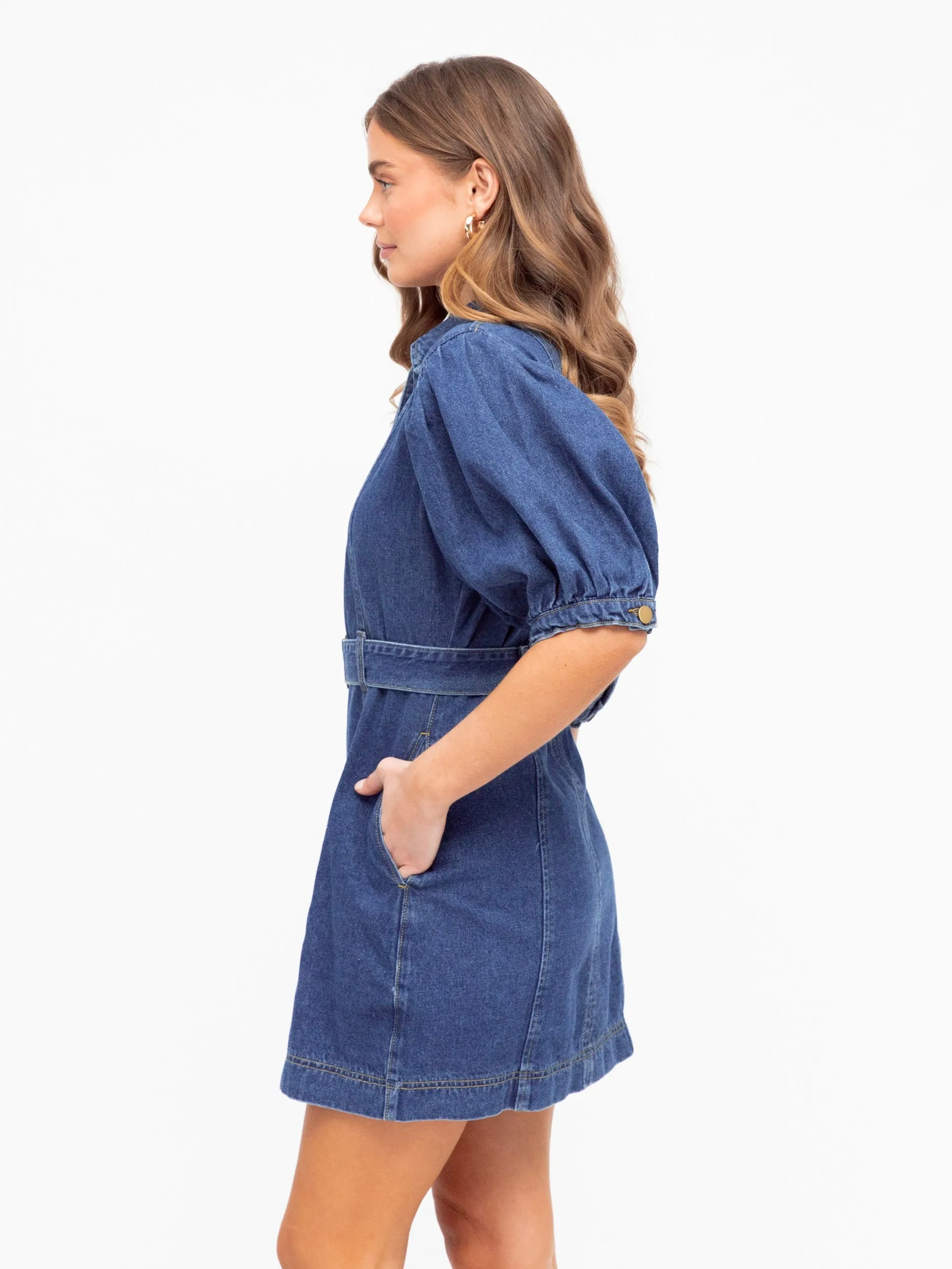 The Echo Denim Dress - Denim