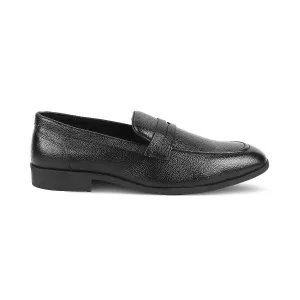 The Quebec Black Men's Leather Loafers Tresmode