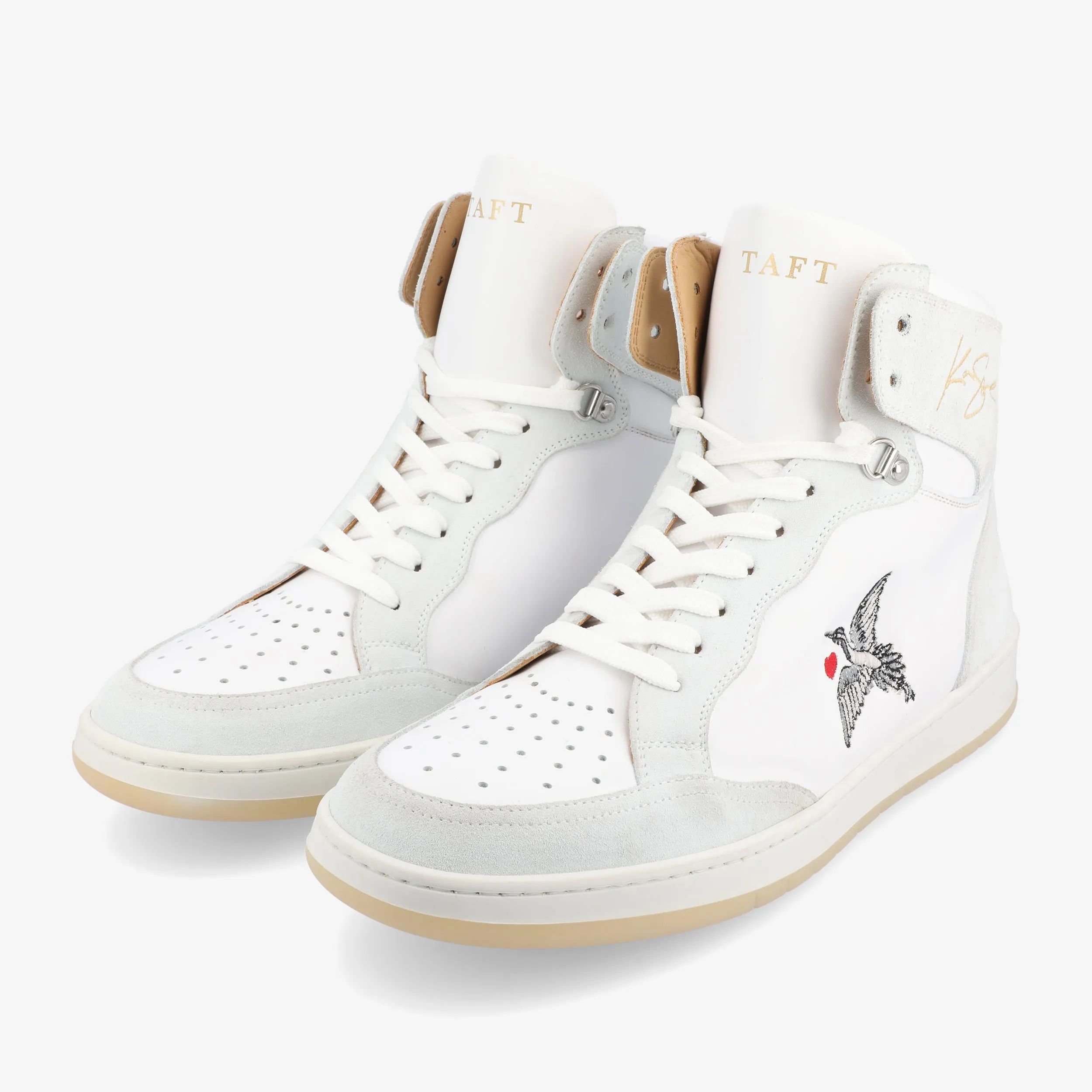 The Rapido High-top Sneaker in White Crane