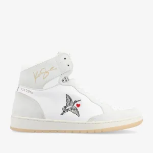 The Rapido High-top Sneaker in White Crane