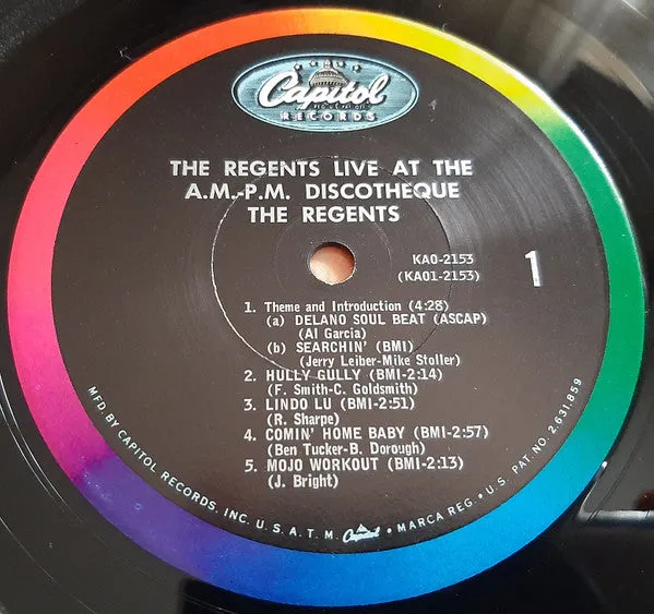 The Regents (5) - The Regents Live At The A.M.-P.M. Discothèque - LP