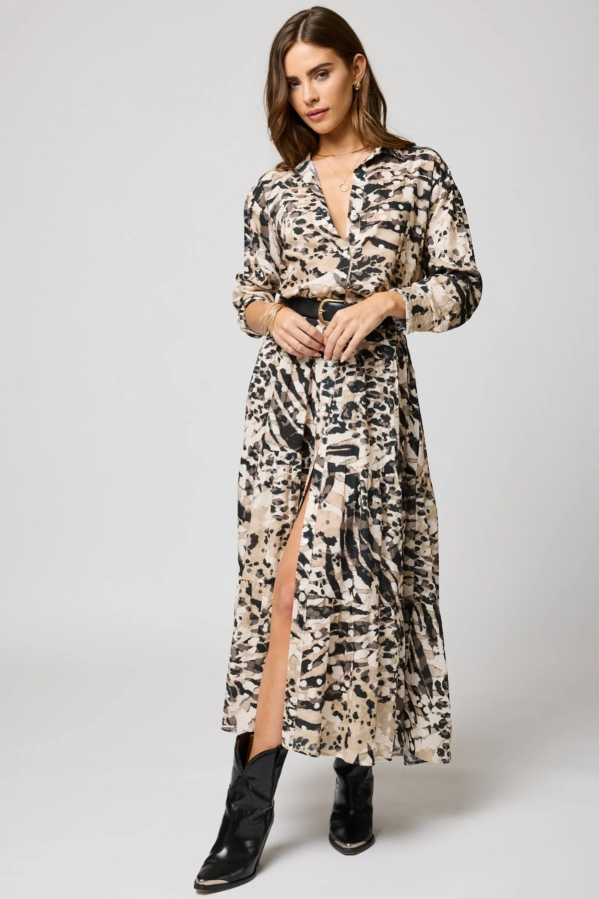 THE TIERED SHIRT MAXI DRESS