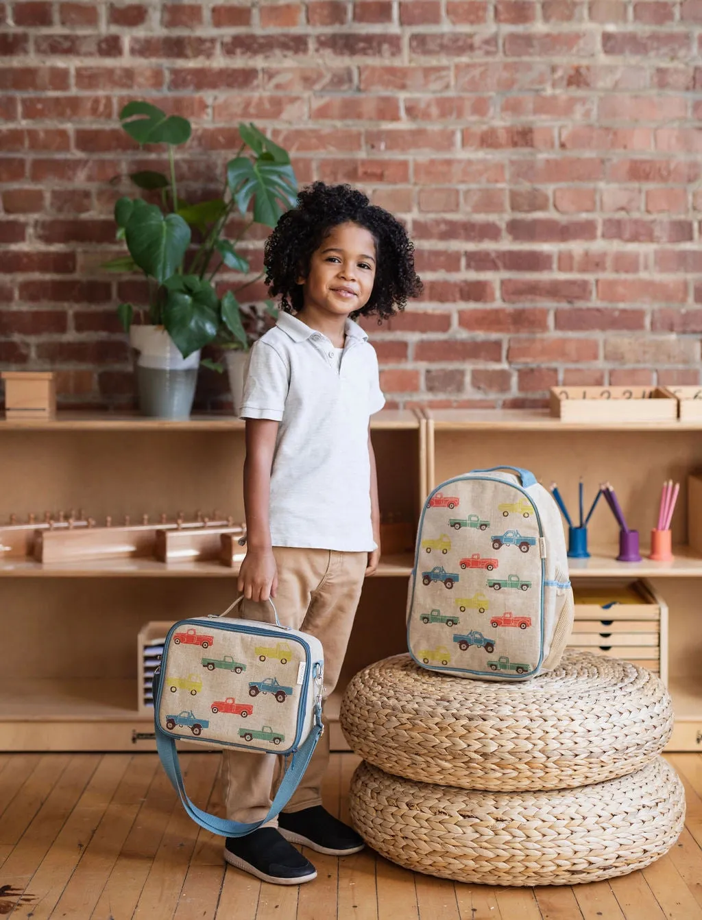 Toddler Backpack - Vintage Trucks