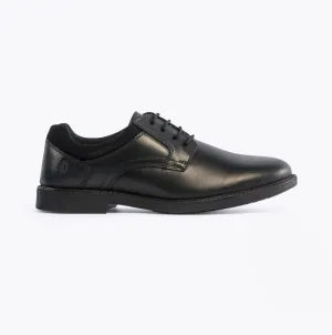 TOMMY Boys Leather Lace-Up Shoes Black