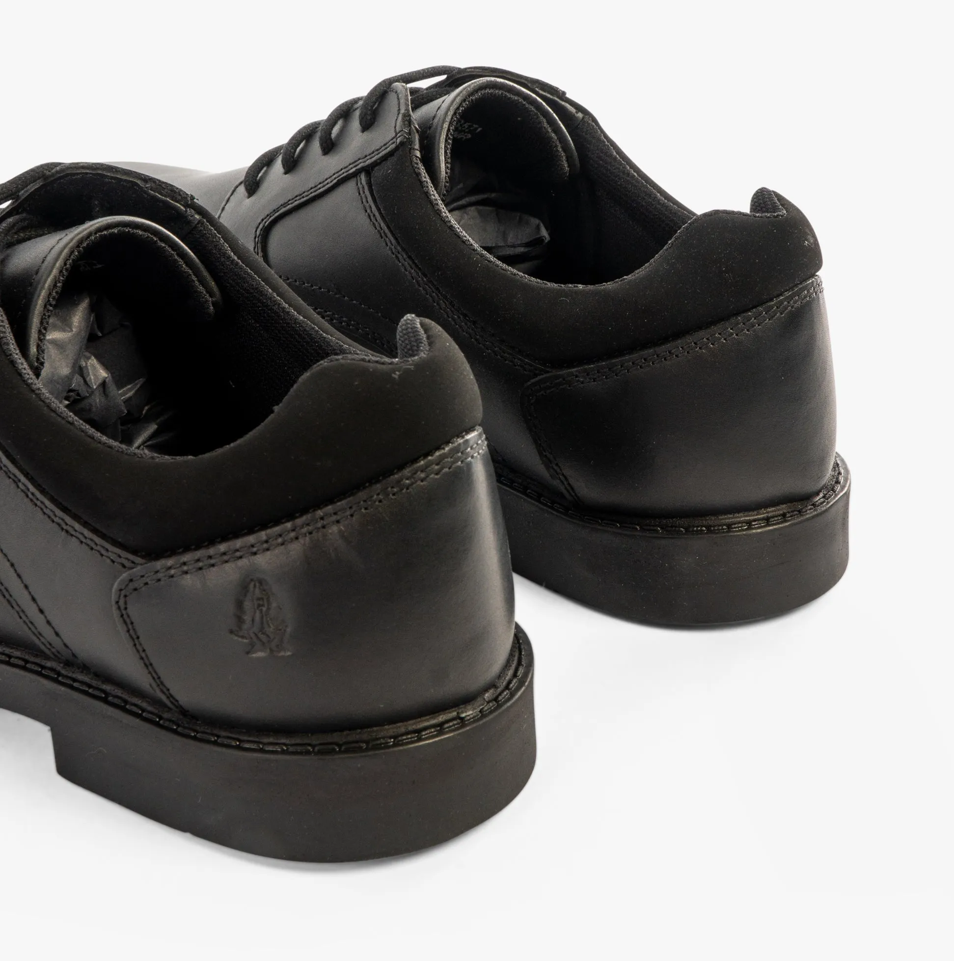 TOMMY Boys Leather Lace-Up Shoes Black