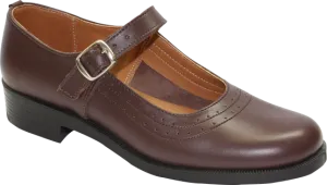 Toughees Pearl Barover School Shoes - Brown