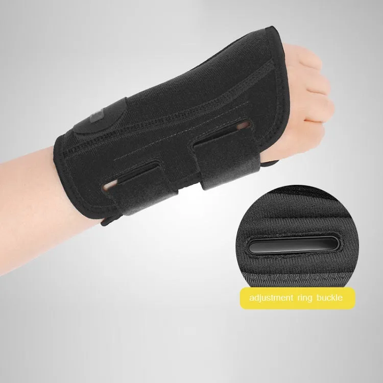 Two-Way Compression Stabilized Support Plate Wrist Brace Fracture Sprain Rehabilitation Wrist Brace, Specification: Left Hand S (Black)