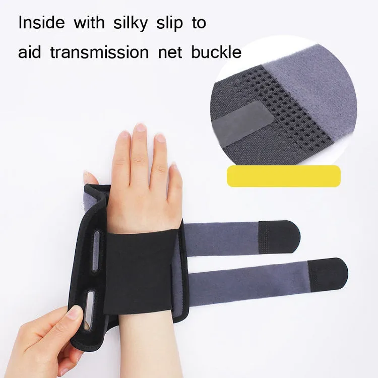 Two-Way Compression Stabilized Support Plate Wrist Brace Fracture Sprain Rehabilitation Wrist Brace, Specification: Left Hand S (Black)