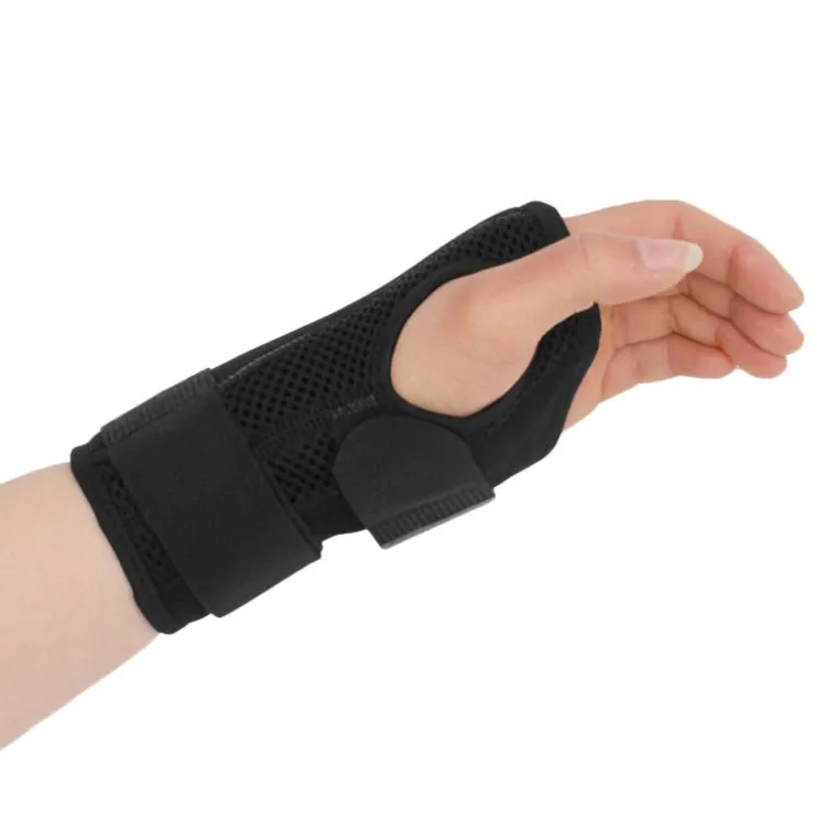 Two-Way Compression Stabilized Support Plate Wrist Brace Fracture Sprain Rehabilitation Wrist Brace, Specification: Left Hand S (Black)