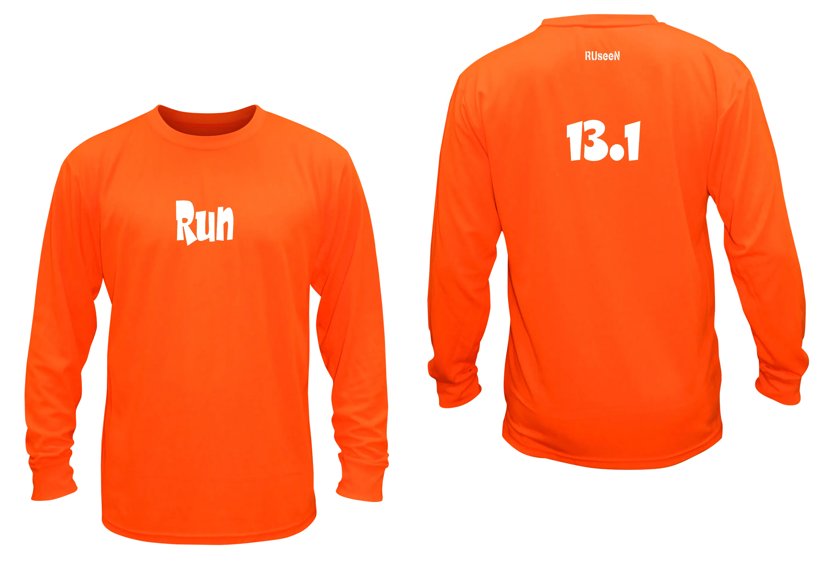 Unisex Reflective Long Sleeve Shirt - Run 13.1 - Overstocks