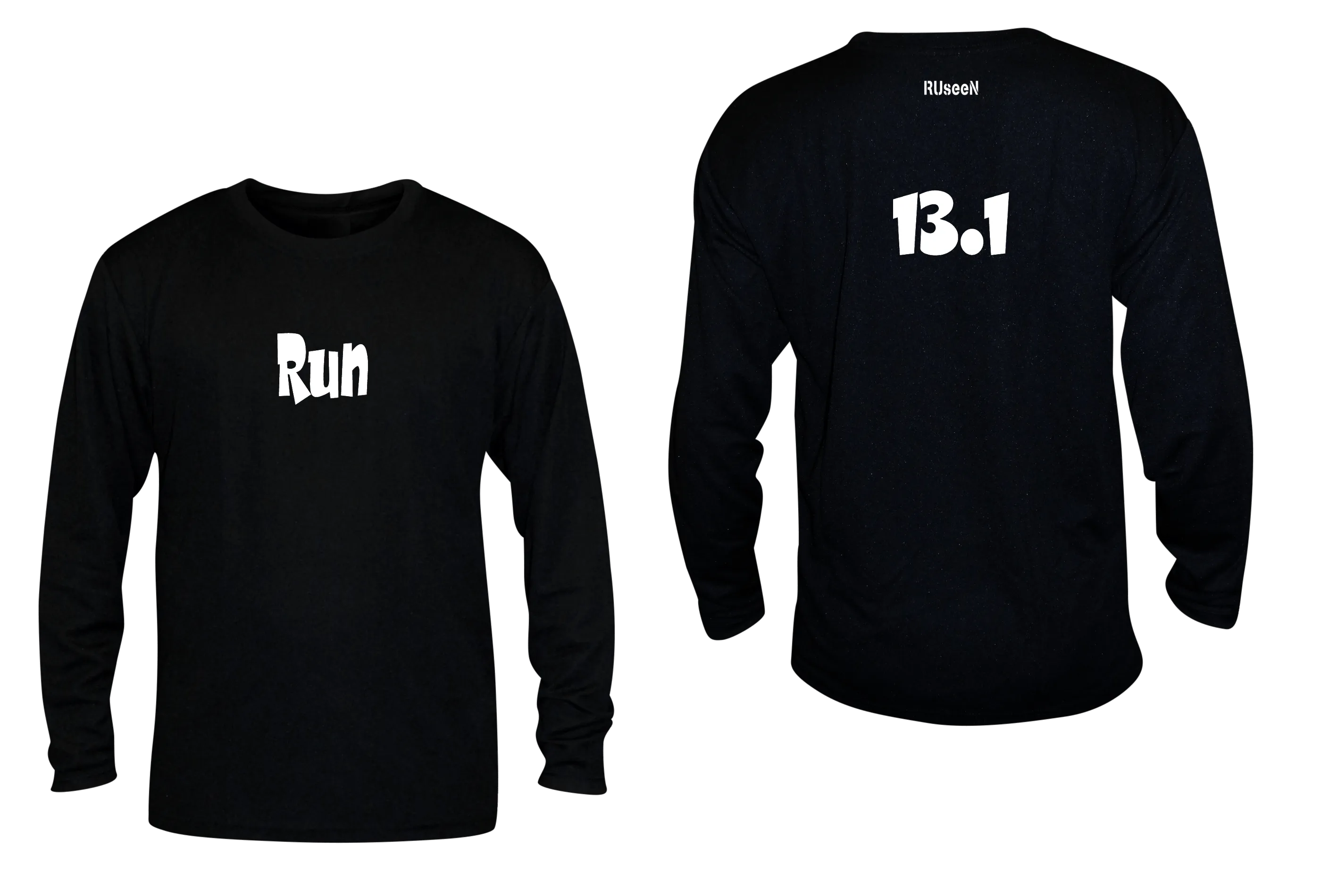 Unisex Reflective Long Sleeve Shirt - Run 13.1 - Overstocks