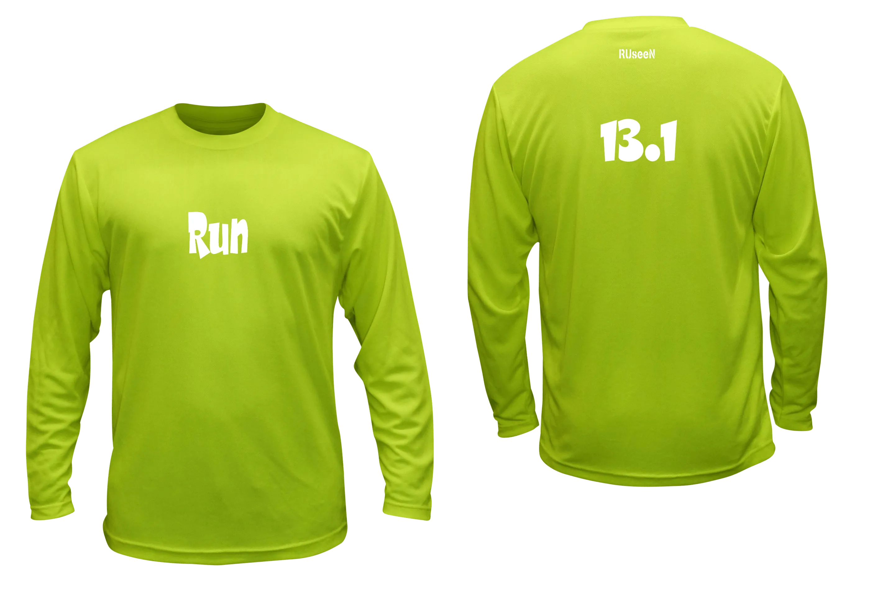 Unisex Reflective Long Sleeve Shirt - Run 13.1 - Overstocks