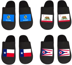 USA State flag Men's Slippers / House Shoes slides gift flags ALL 50 states