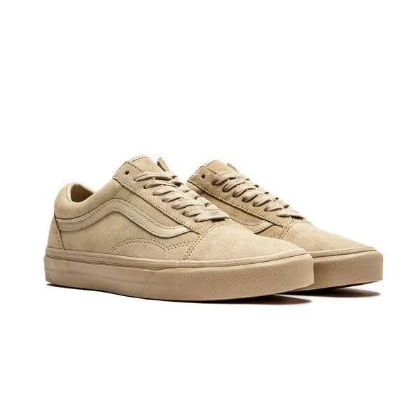 Vans Men's Old Skool Mono Suede Shoes - Tan Beige