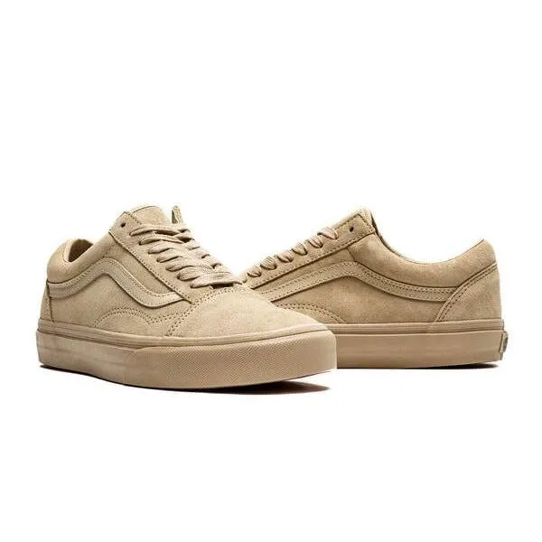 Vans Men's Old Skool Mono Suede Shoes - Tan Beige