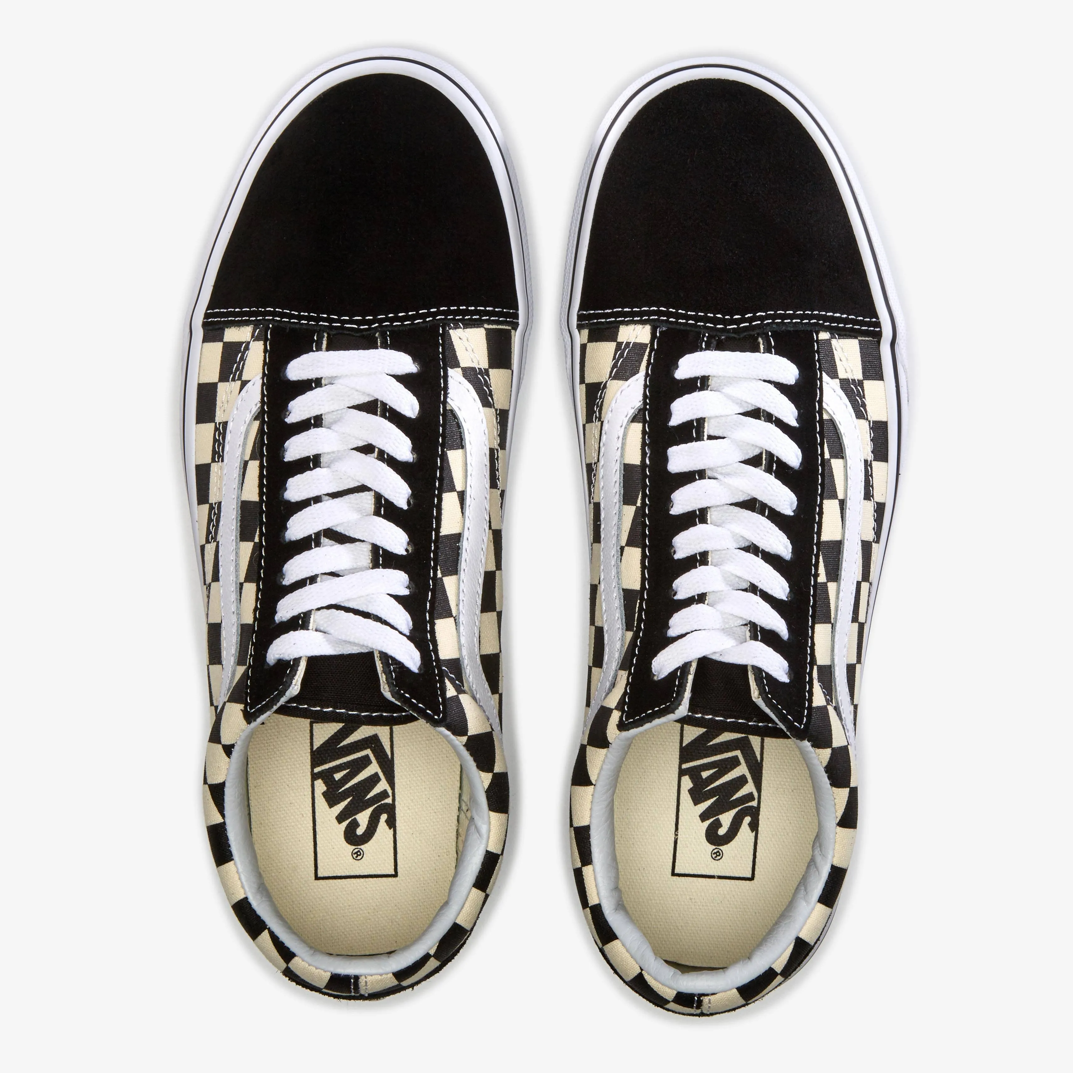 Vans Unisex Primary Check Old Skool Shoes - Black / White