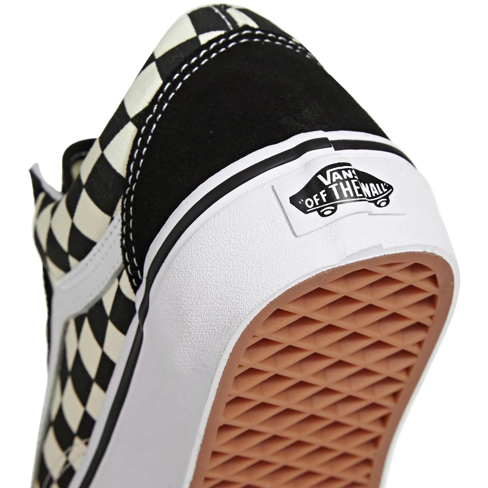 Vans Unisex Primary Check Old Skool Shoes - Black / White