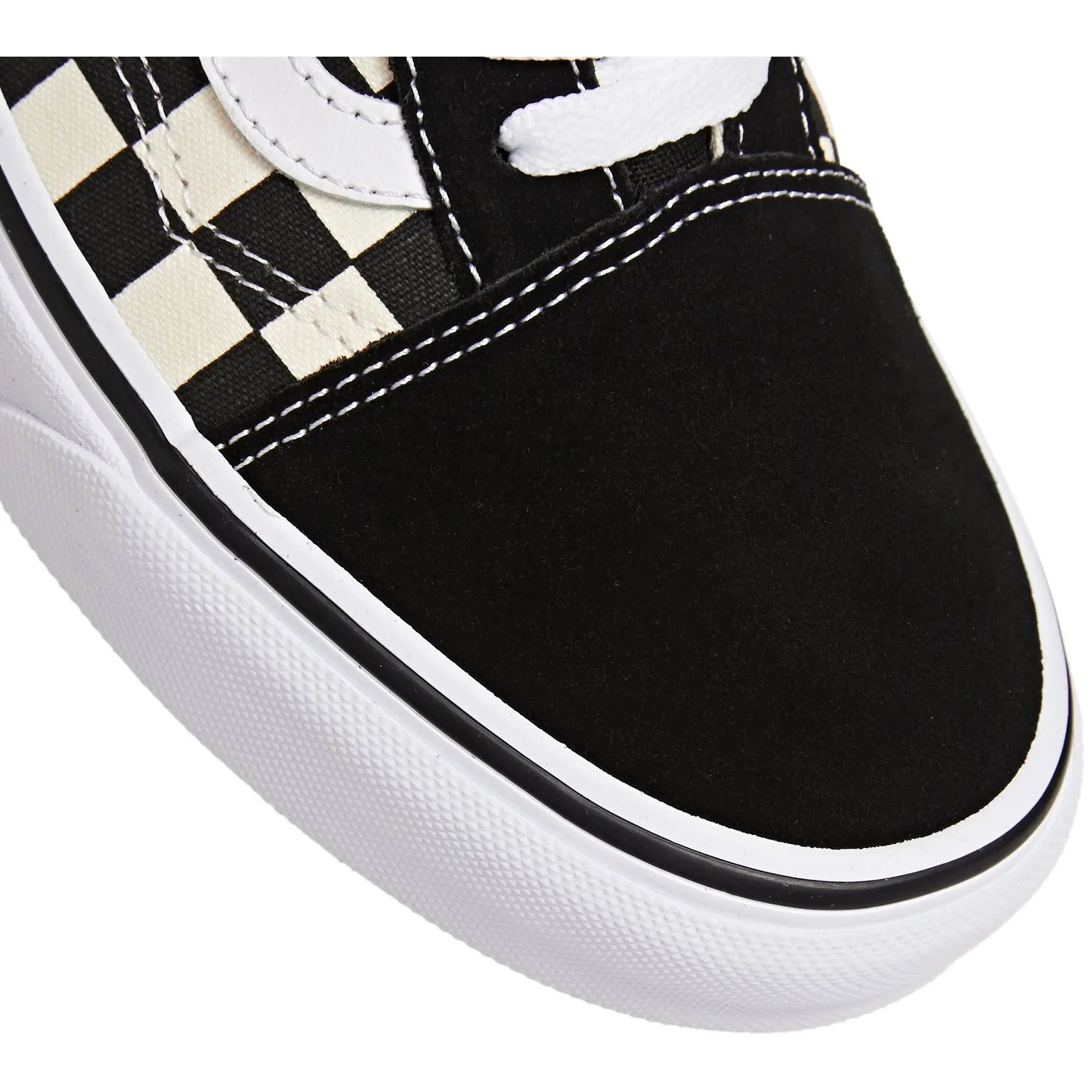 Vans Unisex Primary Check Old Skool Shoes - Black / White