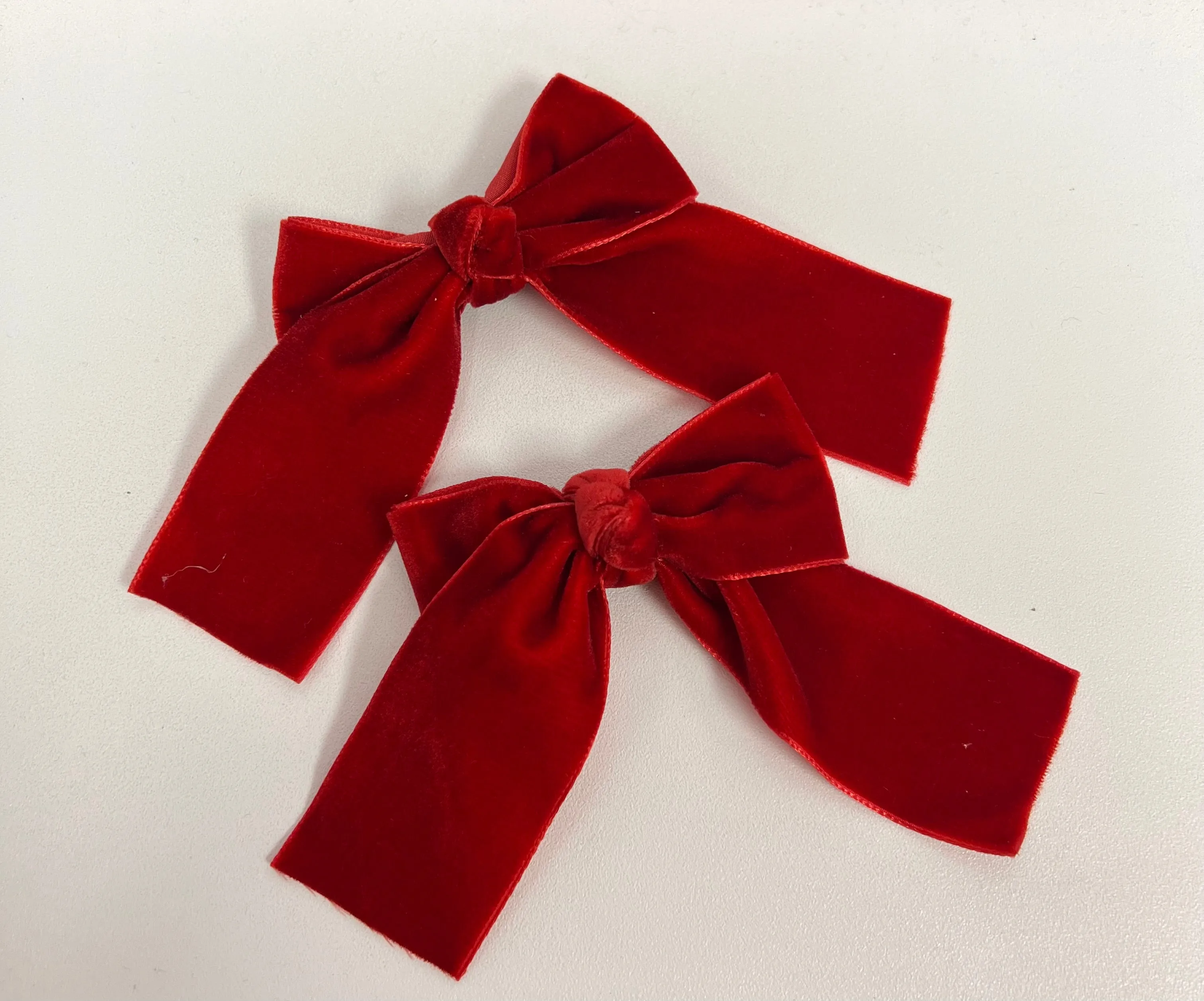 Velvet Red Shoe Bows