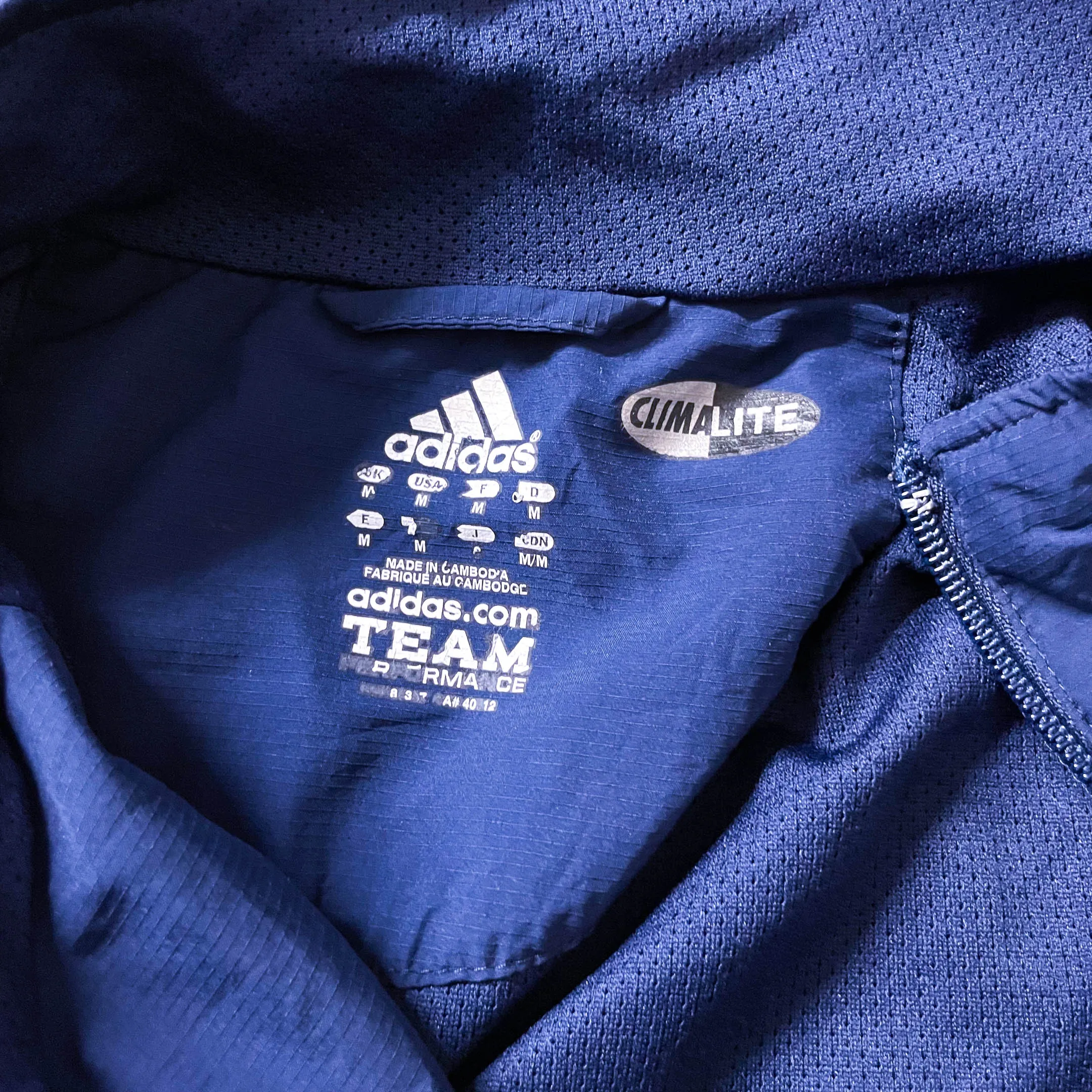 Vintage Blue Adidas Climalite Centennial lady titans full zip track top in M|L29 W23