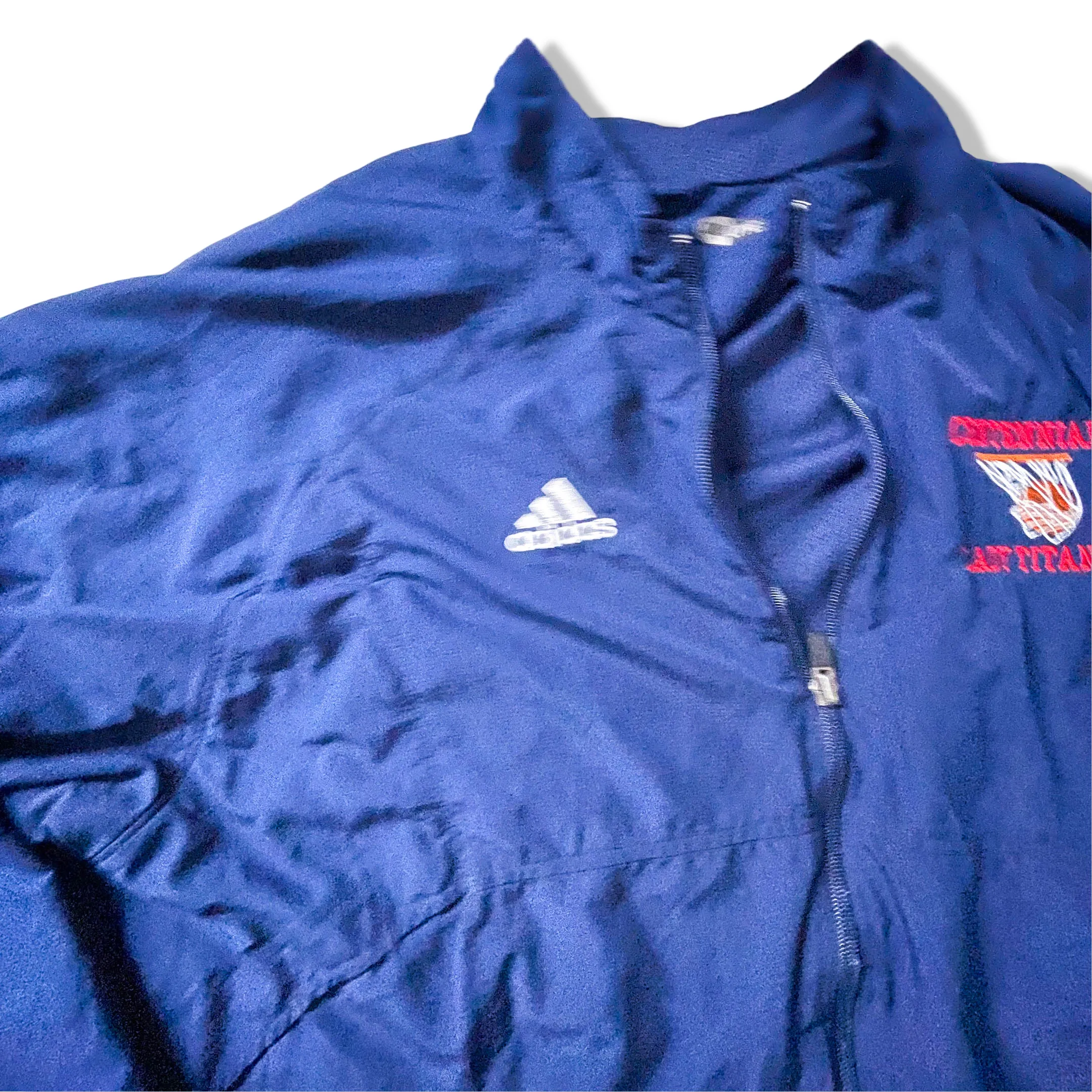 Vintage Blue Adidas Climalite Centennial lady titans full zip track top in M|L29 W23