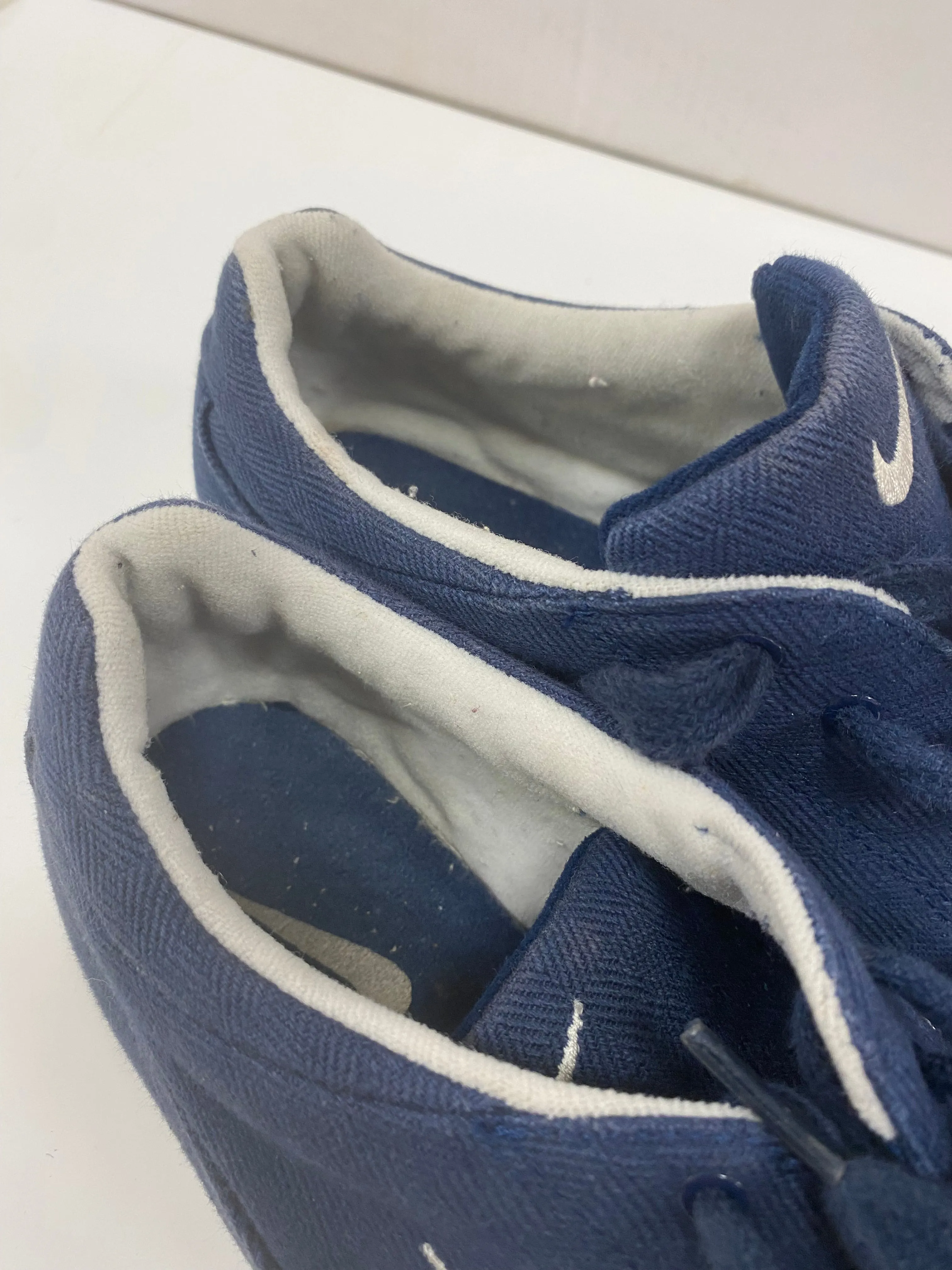 Vintage NIKE (1999) Blue GTS Canvas Court Tennis Skater Athletic Trainers Shoes UK 7