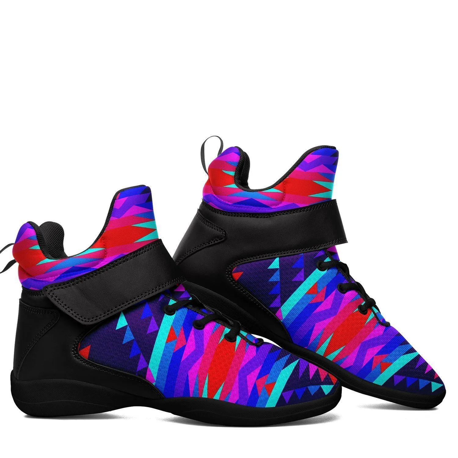 Visions of Peace Ipottaa Basketball / Sport High Top Shoes - Black Sole