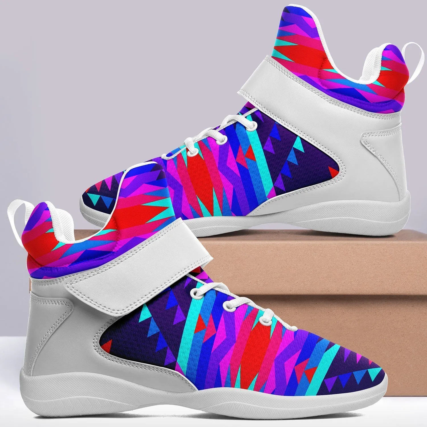 Visions of Peace Ipottaa Basketball / Sport High Top Shoes - White Sole