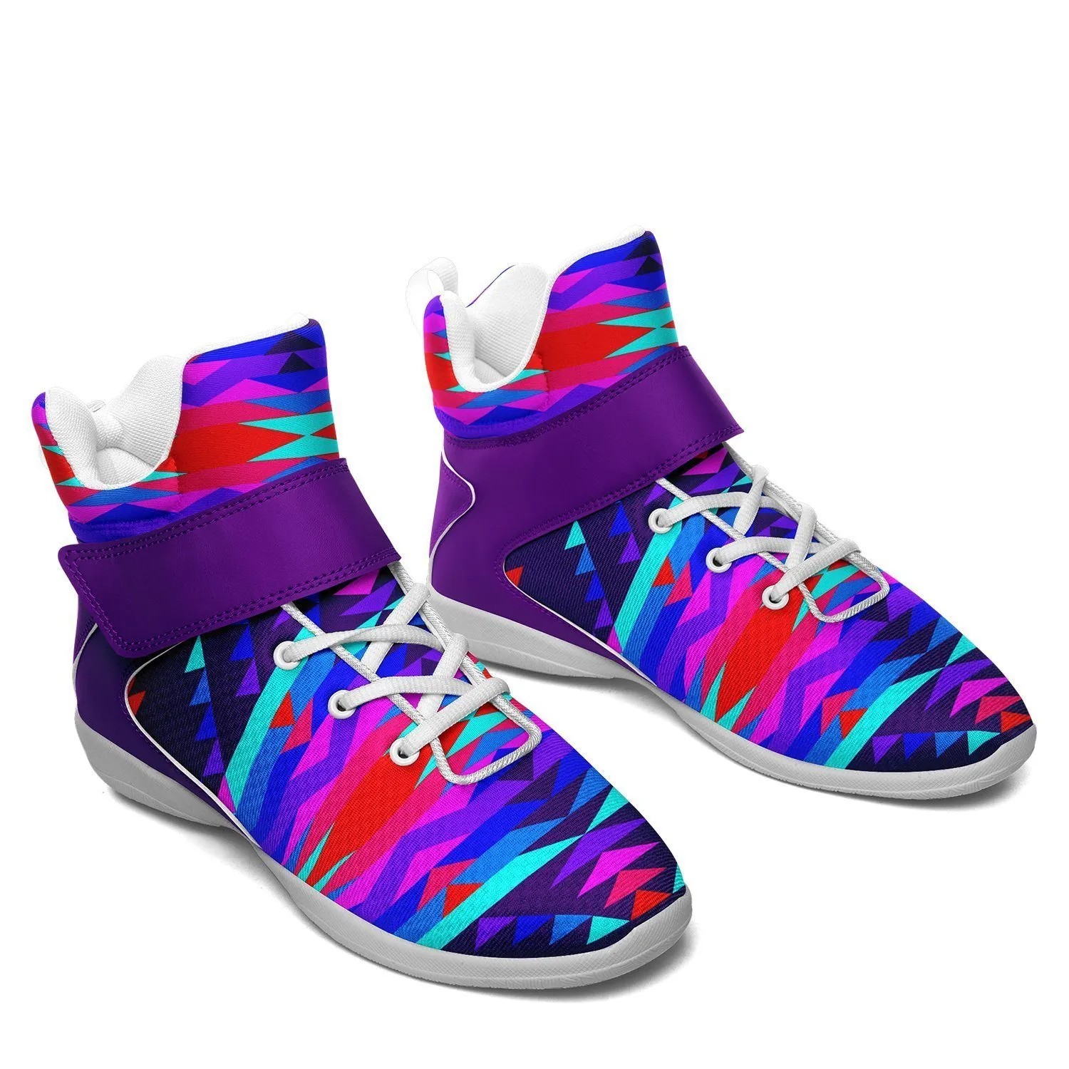 Visions of Peace Ipottaa Basketball / Sport High Top Shoes - White Sole