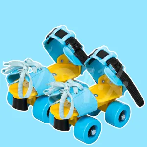 Voix Roller Skates for Kids Age Group 4-12 Years | Skating Shoes Minimum Size 17 cm and Maximum Size 23 cm (Sky Blue)