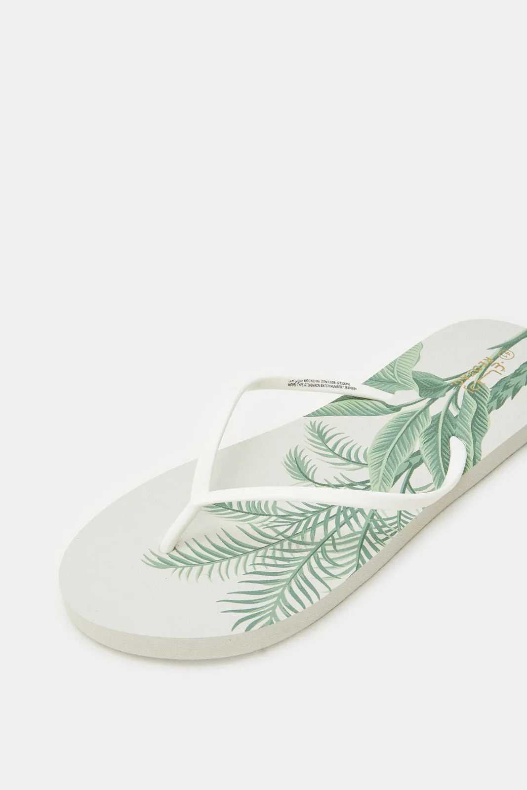 Women Ivory Printed Flip Flop