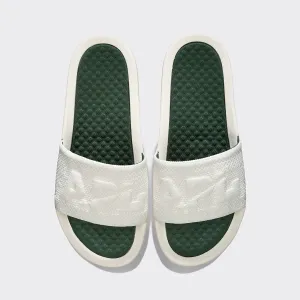 Women's Big Logo TechLoom Slide Ivory / Great Green