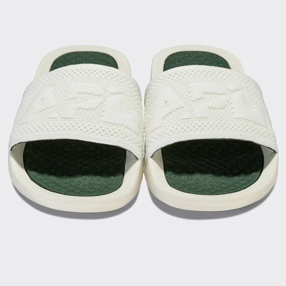 Women's Big Logo TechLoom Slide Ivory / Great Green