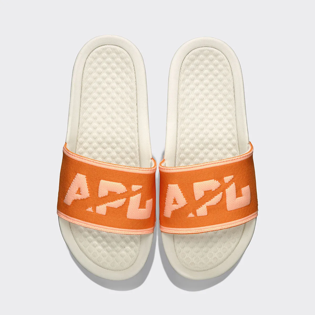 Women's Big Logo TechLoom Slide Ivory / Orange / Neon Peach