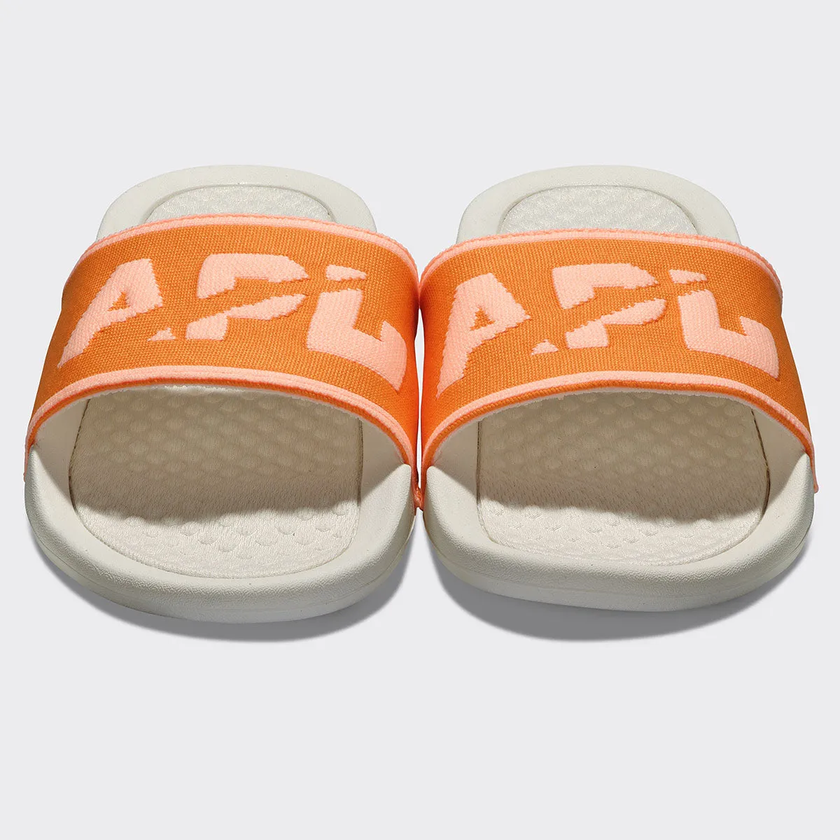 Women's Big Logo TechLoom Slide Ivory / Orange / Neon Peach