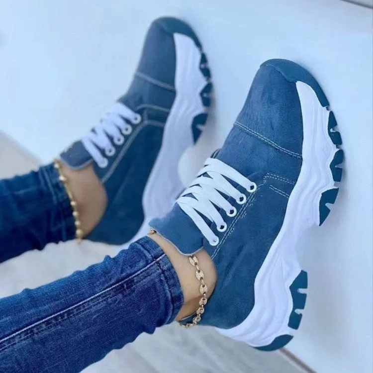 Women's Lace-Up Platform Sneakers