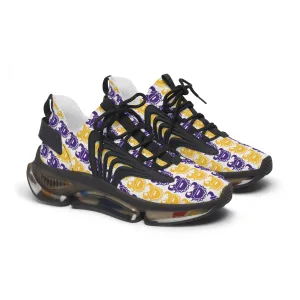 Women's Mesh Sneakers - Purple & Gold Helmets