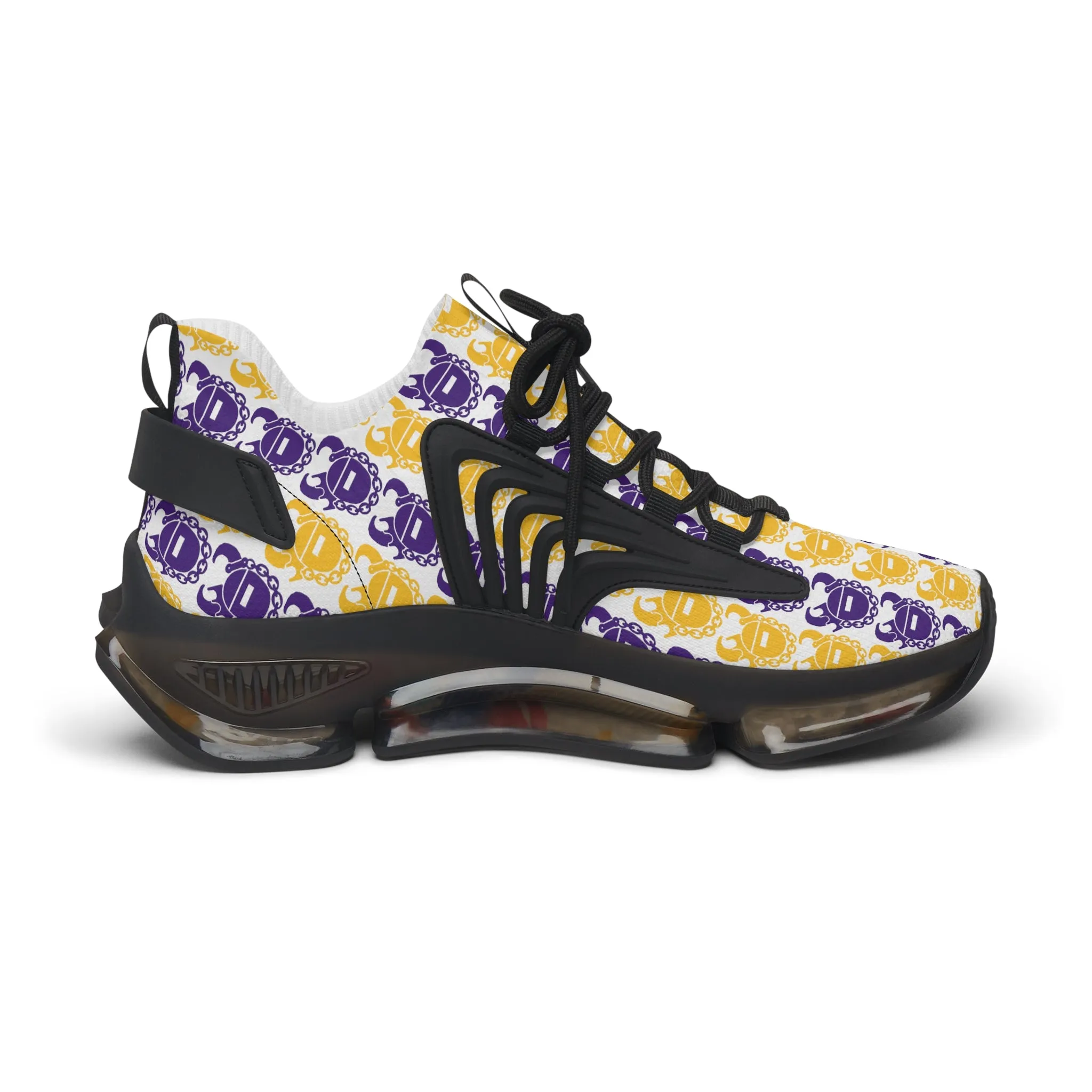 Women's Mesh Sneakers - Purple & Gold Helmets