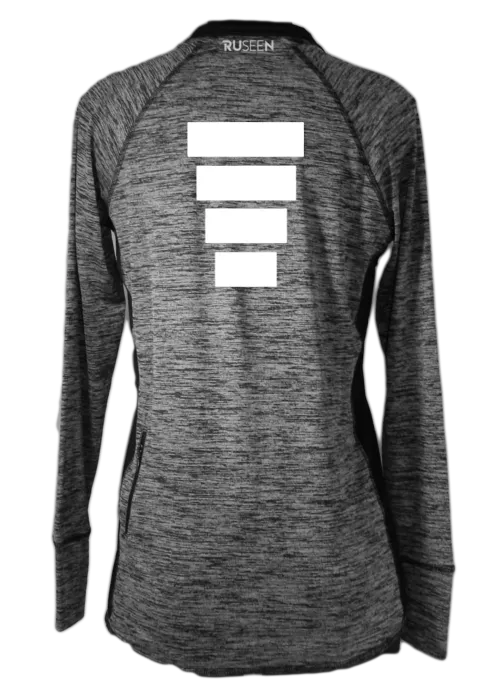 Women's Reflective Long Sleeve Quarter Zip Shirt - Block