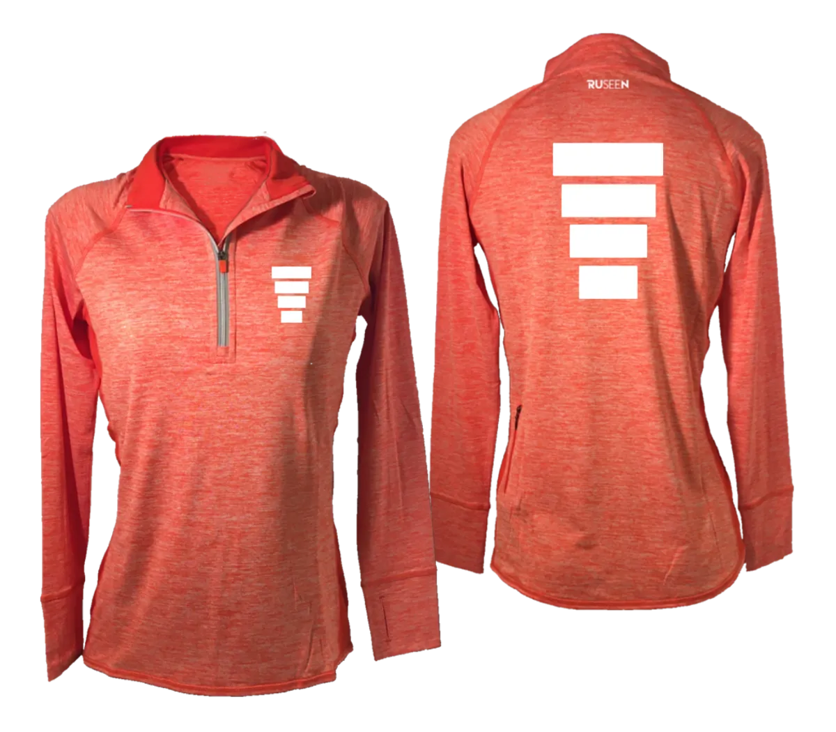 Women's Reflective Long Sleeve Quarter Zip Shirt - Block