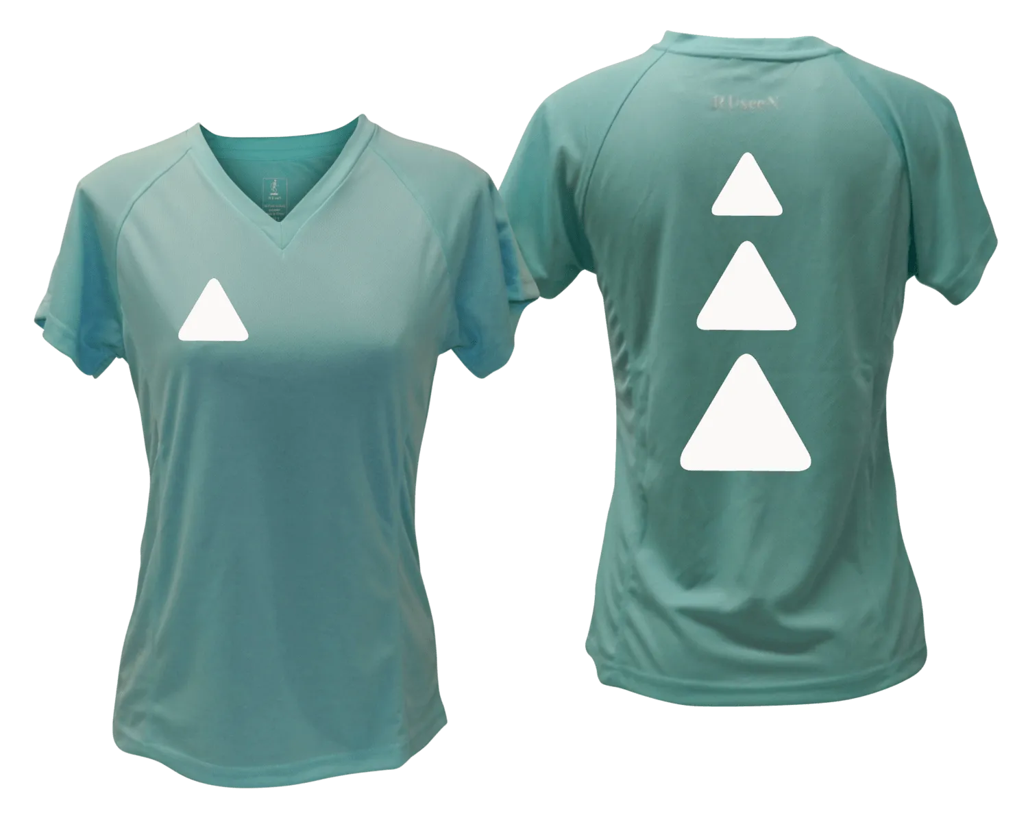 Women's Reflective Short Sleeve Shirt - Triangles